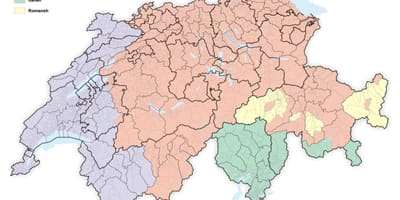 Bản đồ của thụy sĩ ngôn ngữ