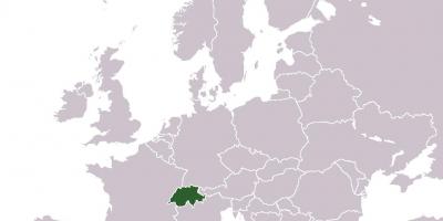 Thụy sĩ vị trí trong bản đồ châu âu