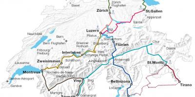Thụy sĩ đào tạo bản đồ đường