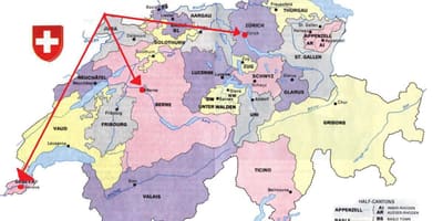 Bản đồ của zurich thụy sĩ bản đồ châu âu