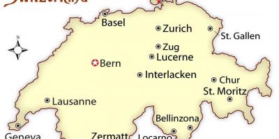 Zurich thụy sĩ trên bản đồ